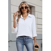 Zeagoo Womens Button Down Shirt Long Sleeve Work Blouse with Pocket | Business Clothing, Dressy Casual Shirts, Floral Blouse, Solid Color Office Wear(B-white)
