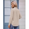 Zeagoo Womens Button Down Shirt Long Sleeve Work Blouse with Pocket | Business Clothing, Dressy Casual Shirts, Floral Blouse, Solid Color Office Wear(C-beige)