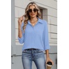 Zeagoo Womens Button Down Shirt Long Sleeve Work Blouse with Pocket | Business Clothing, Dressy Casual Shirts, Floral Blouse, Solid Color Office Wear(C-light Blue)