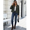 Zeagoo Womens Fashion Cropped Jacket Corduroy Button Down Long Sleeve Shirt | Crop Top, Trendy Outfits, Fall Winter Coats(Army Green)
