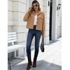 Zeagoo Womens Fashion Cropped Jacket Corduroy Button Down Long Sleeve Shirt | Crop Top, Trendy Outfits, Fall Winter Coats(Camel)
