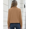 Zeagoo Womens Fashion Cropped Jacket Corduroy Button Down Long Sleeve Shirt | Crop Top, Trendy Outfits, Fall Winter Coats(Camel)