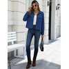 Zeagoo Womens Fashion Cropped Jacket Corduroy Button Down Long Sleeve Shirt | Crop Top, Trendy Outfits, Fall Winter Coats(Navy)