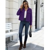 Zeagoo Womens Fashion Cropped Jacket Corduroy Button Down Long Sleeve Shirt | Crop Top, Trendy Outfits, Fall Winter Coats(Purple)