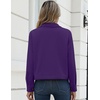 Zeagoo Womens Fashion Cropped Jacket Corduroy Button Down Long Sleeve Shirt | Crop Top, Trendy Outfits, Fall Winter Coats(Purple)