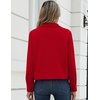 Zeagoo Womens Fashion Cropped Jacket Corduroy Button Down Long Sleeve Shirt | Crop Top, Trendy Outfits, Fall Winter Coats(Red)