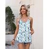 Zeagoo Womens Flowy Tank Tops Spaghetti Strap V Neck Camisole Dressy Casual Summer Loose Fit Sleeveless Shirts(Cx329)