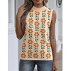 Zeagoo Womens Sleeveless Tops Turtleneck Sweater Business Casual Outfits | Mock Neck Tops for Women Slim Fit Tank Top Sleeveless Sweater Dressy Casual Basic Business Work Summer Outfits(Floral Apricot)