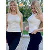 Zeagoo Womens Tank Tops 2026 Sleeveless Summer Tops High Neck Ribbed Knit Shirts Casual Basic Ruched Tops(Beige)