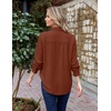 Zeagoo Womens Waffle Knit Shacket Collared Button Down Shirts Casual Long Sleeve Lightweight Blouses Tops with Pocket(Caramel)