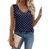 Zeagoo Womens Tank Tops Pleated V Neck Business Casual Sleeveless Shirts Trendy Dressy Textured Summer Work Blouse(Jh379 Polka Dots)