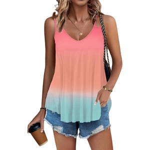 Zeagoo Womens Flowy Tank Tops Spaghetti Strap V Neck Camisole Dressy Casual Summer Loose Fit Sleeveless Shirts(Jb218)