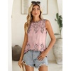 Zeagoo Summer Tank Top for Women 2026 Pleated High Neck Tops Loose Fit Flowy Dressy Tunic Sleeveless Shirts(B-sf190)