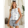 Zeagoo Summer Tank Top for Women 2026 Pleated High Neck Tops Loose Fit Flowy Dressy Tunic Sleeveless Shirts(B-sp106)