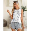 Zeagoo Summer Tank Top for Women 2026 Pleated High Neck Tops Loose Fit Flowy Dressy Tunic Sleeveless Shirts(B-sp106)