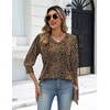 Zeagoo Womens 3/4 Sleeve V Neck T Shirts Dressy Casual Tops | Business Work Tops, Going Out Blouse, Early Fall Fashion Outfits, Soft Basic Tee(01-an136)