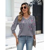Zeagoo Womens 3/4 Sleeve V Neck T Shirts Dressy Casual Tops | Business Work Tops, Going Out Blouse, Early Fall Fashion Outfits, Soft Basic Tee(01-hf36)