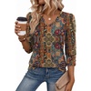 Zeagoo Womens 3/4 Sleeve V Neck T Shirts Dressy Casual Tops | Business Work Tops, Going Out Blouse, Early Fall Fashion Outfits, Soft Basic Tee(01-mz721)