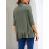 Zeagoo Women’s Open Front Cardigan 2026 Spring Summer Lightweight 3/4 Sleeve Draped Ruffles Cardigans S-3XL(Army Green)