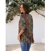 Zeagoo Women’s Open Front Cardigan 2026 Spring Summer Lightweight 3/4 Sleeve Draped Ruffles Cardigans S-3XL(Multicolor 721)