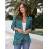 Zeagoo Women’s Open Front Cardigan 2026 Spring Summer Lightweight 3/4 Sleeve Draped Ruffles Cardigans S-3XL(Multicolor 858)