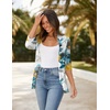 Zeagoo Women’s Open Front Cardigan 2026 Spring Summer Lightweight 3/4 Sleeve Draped Ruffles Cardigans S-3XL(Tye Dye Flower)