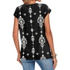 Zeagoo Womens Tops Summer Casual Cap Sleeve Tshirts Shirts Business Dressy Spring Fashion Outfits Trendy Clothes(Black Vintage)