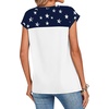 Zeagoo Womens Tops Summer Casual Cap Sleeve Tshirts Shirts Business Dressy Spring Fashion Outfits Trendy Clothes(Flag)