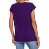 Zeagoo Womens Tops Summer Casual Cap Sleeve Tshirts Shirts Business Dressy Spring Fashion Outfits Trendy Clothes(Purple)