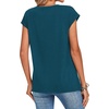 Zeagoo Womens Tops Summer Casual Cap Sleeve Tshirts Shirts Business Dressy Spring Fashion Outfits Trendy Clothes(Teal)