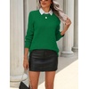 Zeagoo Womens Wool Blend Sweater Crewneck Long Sleeve Tops Fashion Clothing | Zeagoo Womens Wool Blend Crewneck Sweater Long Sleeve Soft Knit Pullover Lightweight Business Casual Black Fashion Clothing(Green)