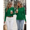 Zeagoo Womens Wool Blend Sweater Crewneck Long Sleeve Tops Fashion Clothing | Zeagoo Womens Wool Blend Crewneck Sweater Long Sleeve Soft Knit Pullover Lightweight Business Casual Black Fashion Clothing(Green)