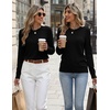 Zeagoo Womens Wool Blend Sweater Crewneck Long Sleeve Tops Fashion Clothing | Zeagoo Womens Wool Blend Crewneck Sweater Long Sleeve Soft Knit Pullover Lightweight Business Casual Black Fashion Clothing(Black)