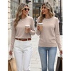Zeagoo Womens Wool Blend Sweater Crewneck Long Sleeve Tops Fashion Clothing | Zeagoo Womens Wool Blend Crewneck Sweater Long Sleeve Soft Knit Pullover Lightweight Business Casual Black Fashion Clothing(Apricot)