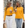 Zeagoo Womens Wool Blend Sweater Crewneck Long Sleeve Tops Fashion Clothing | Zeagoo Womens Wool Blend Crewneck Sweater Long Sleeve Soft Knit Pullover Lightweight Business Casual Black Fashion Clothing(Yellow)