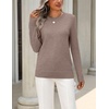 Zeagoo Womens Wool Blend Sweater Crewneck Long Sleeve Tops Fashion Clothing | Zeagoo Womens Wool Blend Crewneck Sweater Long Sleeve Soft Knit Pullover Lightweight Business Casual Black Fashion Clothing(Khaki)