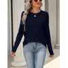 Zeagoo Womens Wool Blend Sweater Crewneck Long Sleeve Tops Fashion Clothing | Zeagoo Womens Wool Blend Crewneck Sweater Long Sleeve Soft Knit Pullover Lightweight Business Casual Black Fashion Clothing(Navy Blue)