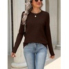 Zeagoo Womens Wool Blend Sweater Crewneck Long Sleeve Tops Fashion Clothing | Zeagoo Womens Wool Blend Crewneck Sweater Long Sleeve Soft Knit Pullover Lightweight Business Casual Black Fashion Clothing(Coffee)