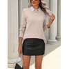 Zeagoo Womens Wool Blend Sweater Crewneck Long Sleeve Tops Fashion Clothing | Zeagoo Womens Wool Blend Crewneck Sweater Long Sleeve Soft Knit Pullover Lightweight Business Casual Black Fashion Clothing(Apricot)