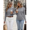 Zeagoo Womens Wool Blend Sweater Crewneck Long Sleeve Tops Fashion Clothing | Zeagoo Womens Wool Blend Crewneck Sweater Long Sleeve Soft Knit Pullover Lightweight Business Casual Black Fashion Clothing(Grey)