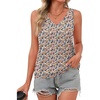 Zeagoo Womens Summer Tank Tops V Neck Sleeveless Tops Casual Loose Fit Solid Floral Tanks Cute Basic Banded Cami Shirts(Pa115)