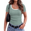 Green White Stripes