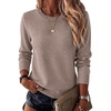 Zeagoo Womens Wool Blend Sweater Crewneck Long Sleeve Tops Fashion Clothing | Zeagoo Womens Wool Blend Crewneck Sweater Long Sleeve Soft Knit Pullover Lightweight Business Casual Black Fashion Clothing(Khaki)