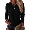 Zeagoo Womens Wool Blend Sweater Crewneck Long Sleeve Tops Fashion Clothing | Zeagoo Womens Wool Blend Crewneck Sweater Long Sleeve Soft Knit Pullover Lightweight Business Casual Black Fashion Clothing(Black)