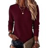 Zeagoo Womens Wool Blend Sweater Crewneck Long Sleeve Tops Fashion Clothing | Zeagoo Womens Wool Blend Crewneck Sweater Long Sleeve Soft Knit Pullover Lightweight Business Casual Black Fashion Clothing(Wine Red)