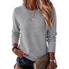 Zeagoo Womens Wool Blend Sweater Crewneck Long Sleeve Tops Fashion Clothing | Zeagoo Womens Wool Blend Crewneck Sweater Long Sleeve Soft Knit Pullover Lightweight Business Casual Black Fashion Clothing(Grey)
