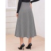 Zeagoo Plaid Skirts for Women Elastic Waist Aline Tartan Skirt with Pockets(Black White)