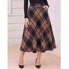 Zeagoo Plaid Skirts for Women Elastic Waist Aline Tartan Skirt with Pockets(Gw53)