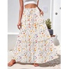 Zeagoo Womens Casual Maxi Skirts for Women 2026 High Waist Boho Skirts Floral Printed Long Flowy Skirt with Pockets(Xh403)