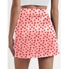 Zeagoo Womens Mini Skirts Elastic High Waisted Skirts Stain A-Line Zipper Party Club Skirt 2026(Love Floral)